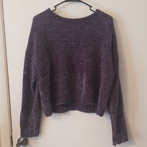Velvet cropped sweater